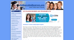 Desktop Screenshot of collegesanddegrees.org