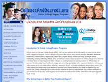 Tablet Screenshot of collegesanddegrees.org